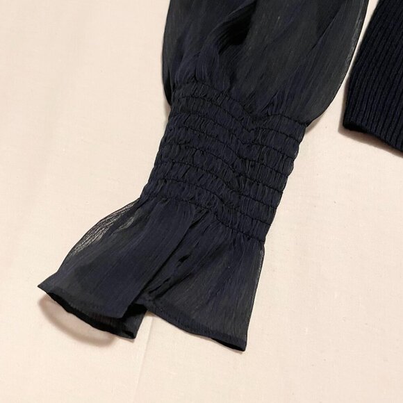 French Connection Maia Krista Crepe Mix Jumper Womens Size Medium Top - Picture 10 of 16